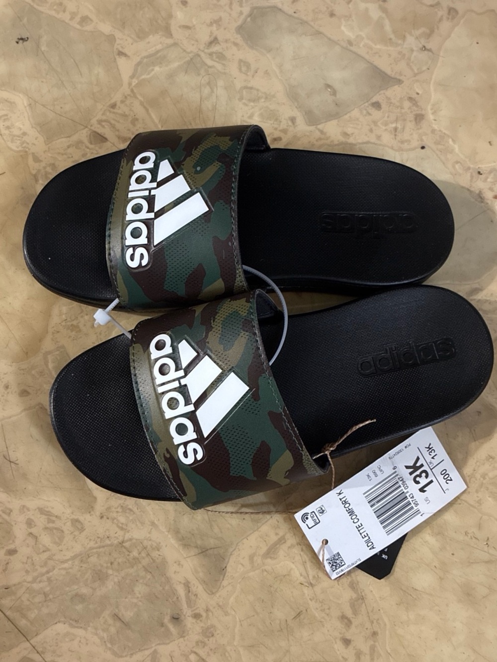 Brand New adidas Camo Strap Slide Sandals